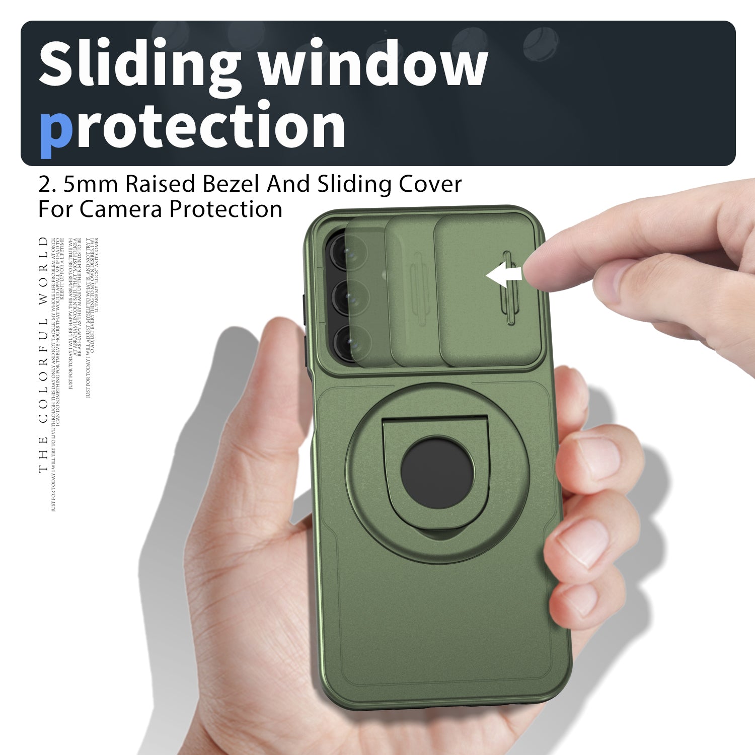 For Samsung Galaxy A05s 4G Case Built-in KickstandTPU+PC Phone Cover Slide Lens Protection For Samsung Galaxy A05s 4G Case Built-in KickstandTPU+PC Phone Cover Slide Lens Protection